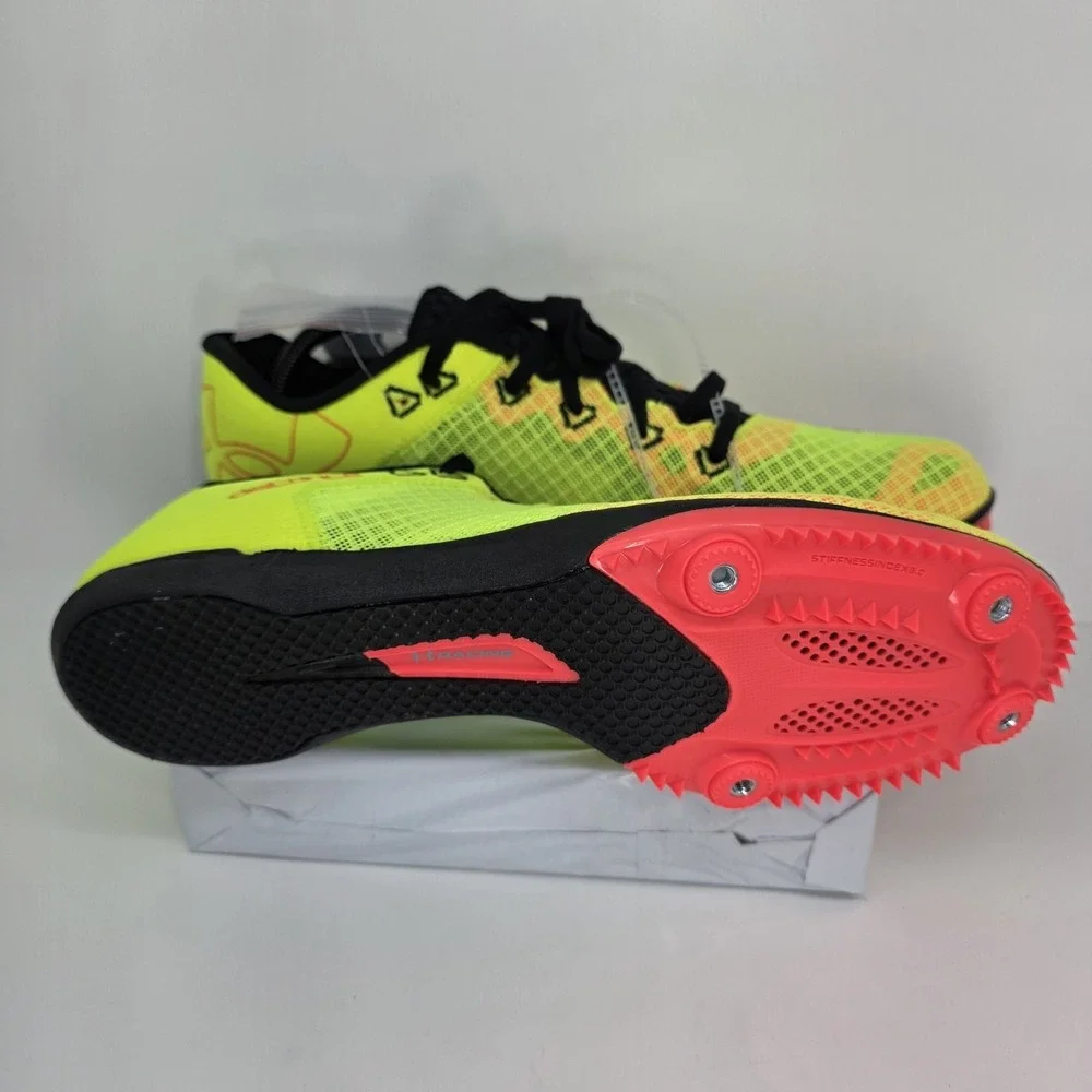 Under Armour Kick Distance 3 Track Spikes Mens 12 Yellow Black Running Shoes